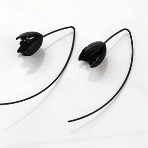 Unique Black Petal Earrings